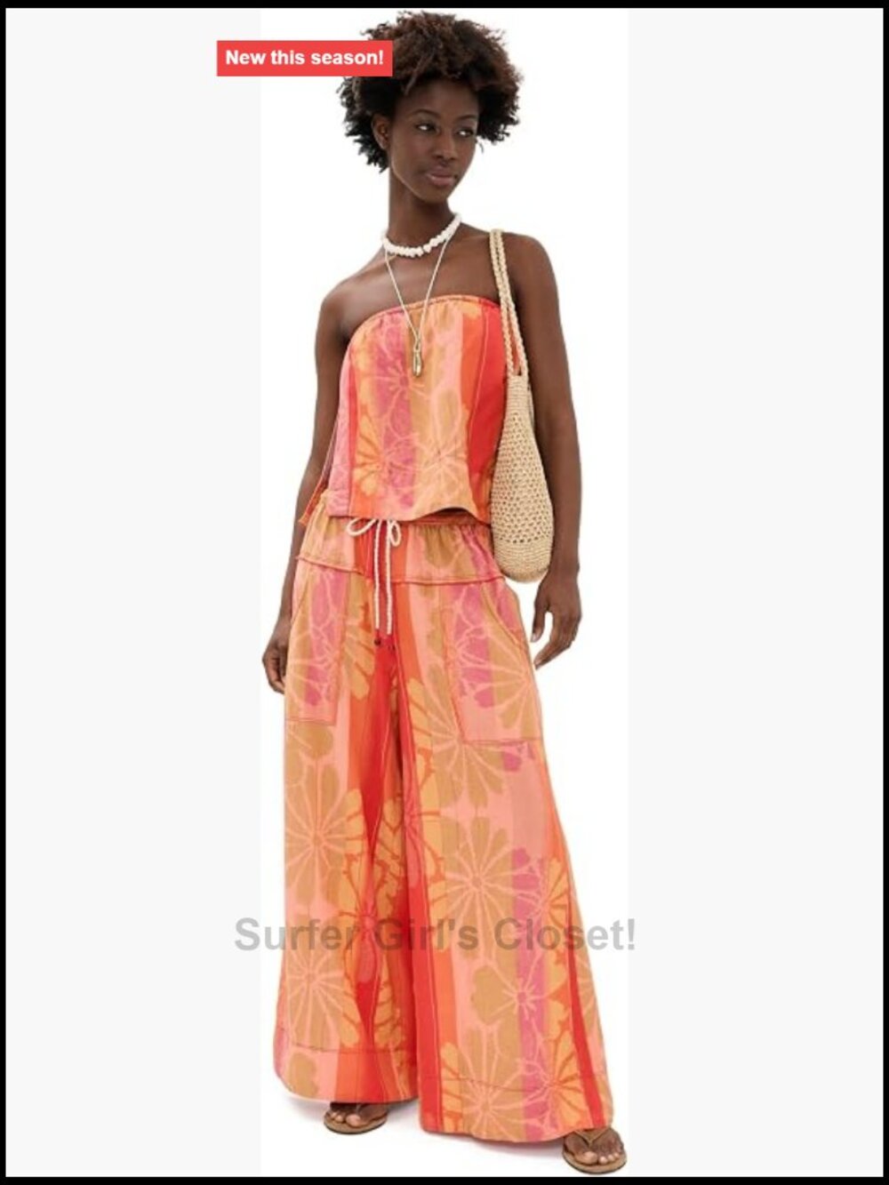 Free People Devella Set Women's Floral Pants Set Sleeveless Top